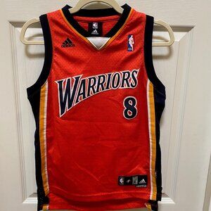 VINTAGE Golden State Warriors Youth Size Medium Jersey Orange Adidas Monta Ellis